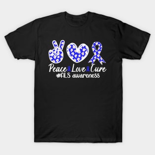 Als Awareness Peace Love Cure T-Shirt